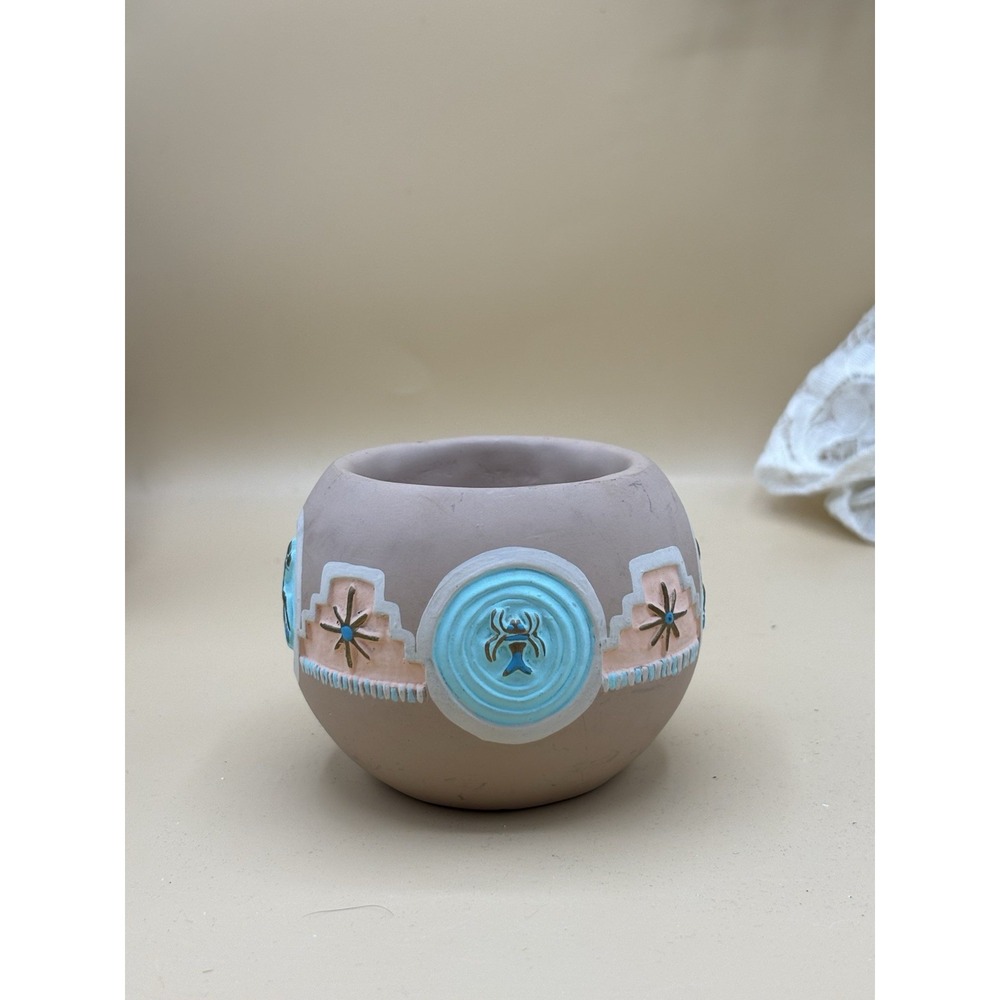 Vintage 1989 Cleo Teissedre Signed Southwestern Pottery Toad Bowl Arizona